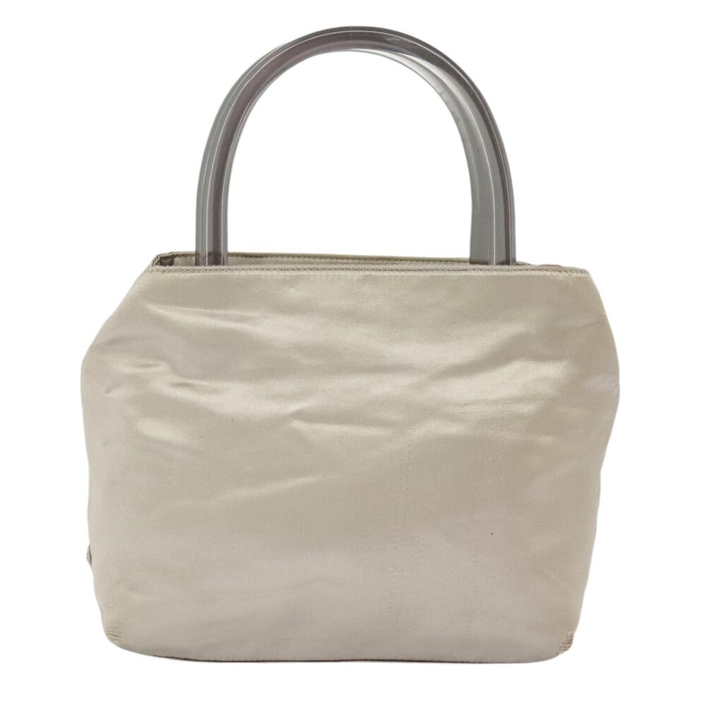 PRADA Tote Bag Satin Plastic Silver Silver - Picture 13 of 16